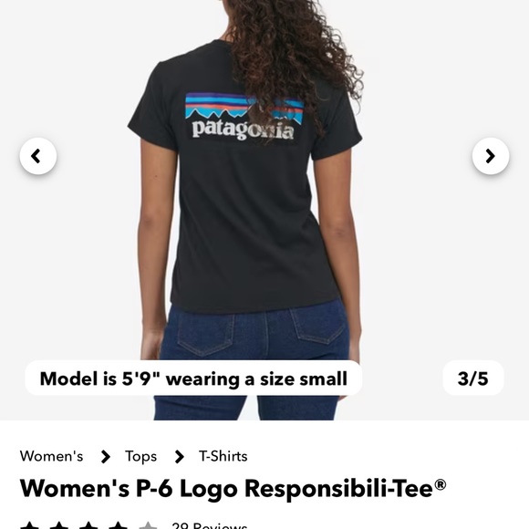 Brand new Patagonia Women’s P-6 Logo Responsibili-Tee. - Picture 3 of 5